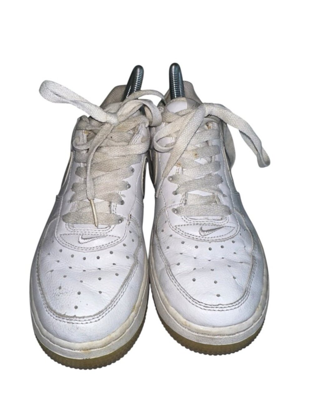 Nike Air Force 1 Low Patent Leather Swoosh White 307109-111 Size 7.5 2004